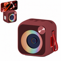 RayangSound Enceinte Bluetooth Portable avec Support Téléphone, Bluetooth 5.1, 15W,Lumière RGB, 24H d’Autonomie, TF/AUX/USB, Micro Mains Libres, Dragonne de Transport (Red)