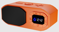 RayangSound Enceinte Bluetooth Reveil, USB-C Recharge, Autonomie 24H, Écran Couleur Complet, TF/USB/AUX/BT, de Chevet, Chambre, Cuisine et Salon (Orange)