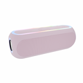 Enceinte Bluetooth Portable, Puissance 25W, Basses Renforcées, Autonomie 24h, Étanche IPX5, Stéréo TWS, Compatible TF/USB/AUX, Idéal Maison Extérieur Voyage (Pink)