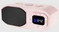 RayangSound Enceinte Bluetooth Reveil, USB-C Recharge, Autonomie 24H, Écran Couleur Complet, TF/USB/AUX/BT, de Chevet, Chambre, Cuisine et Salon (Pink)
